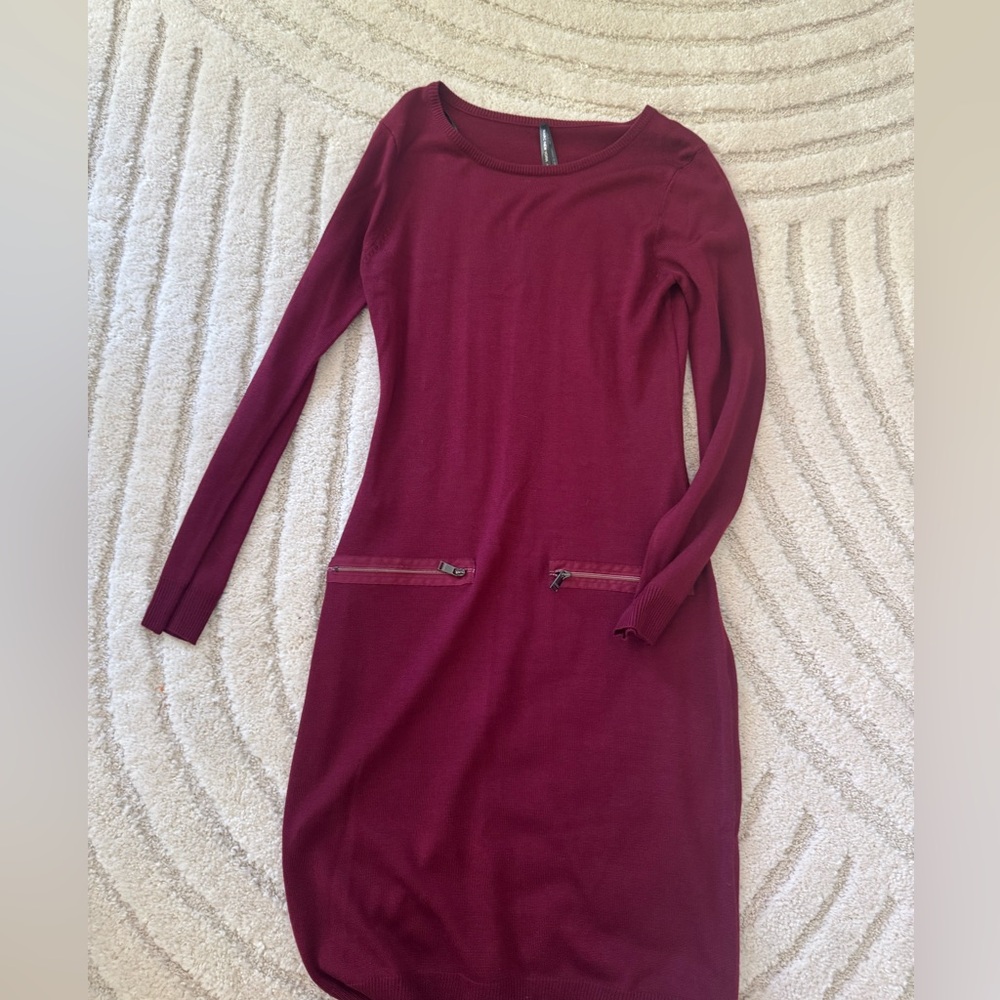 Marc New York Red Long Sleeve Sheath Dress